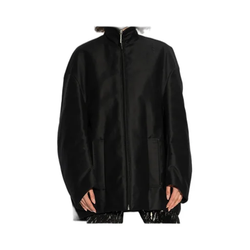 Glove-Sleeved Oversize Bomber Jacket