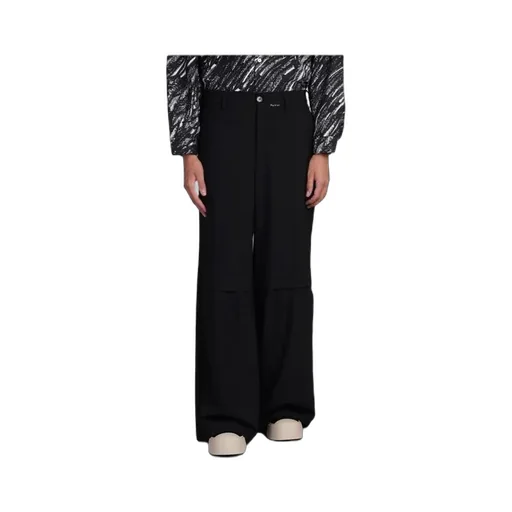 Logo Embroidered Straight-Leg Trousers