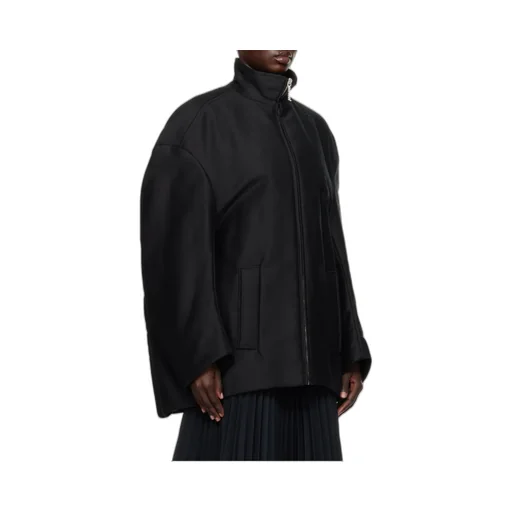 Glove-Sleeved Oversize Bomber Jacket