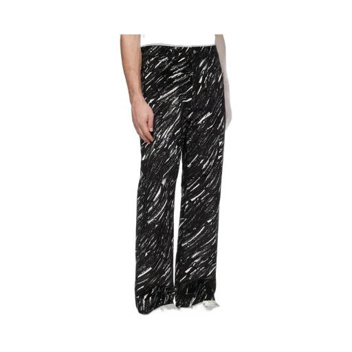 Crayon Printed Wide-Leg Jeans