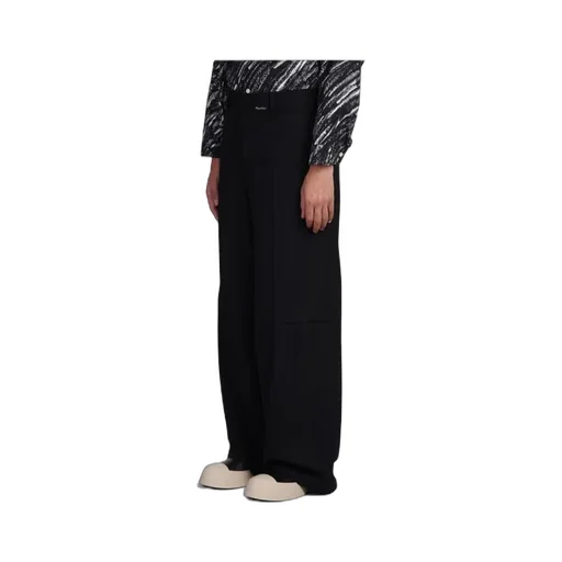 Logo Embroidered Straight-Leg Trousers
