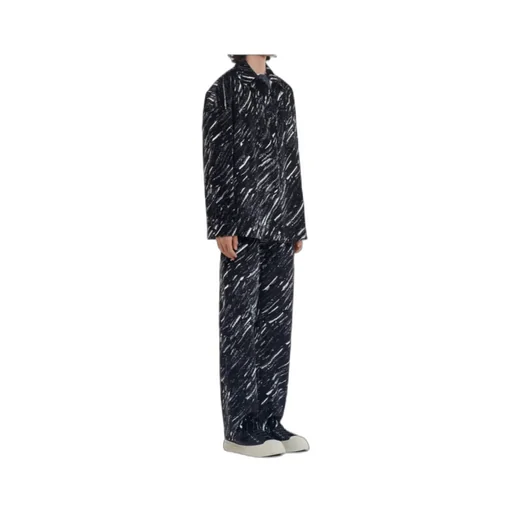 Crayon Printed Wide-Leg Jeans