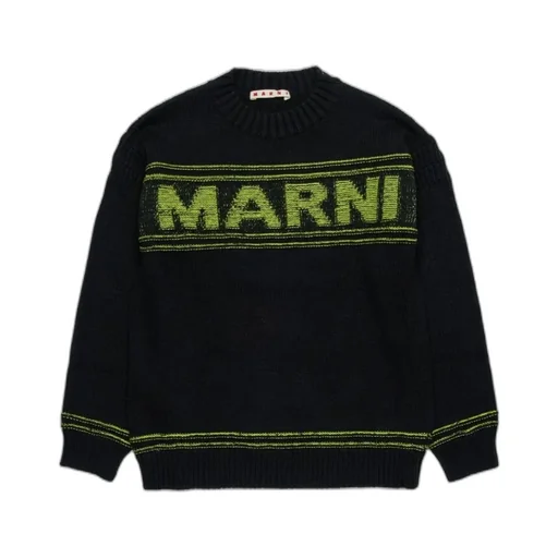 Logo-Intarsia Crewneck Knitted Jumper