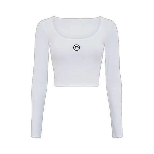 Moon Embroidered Cropped Top
