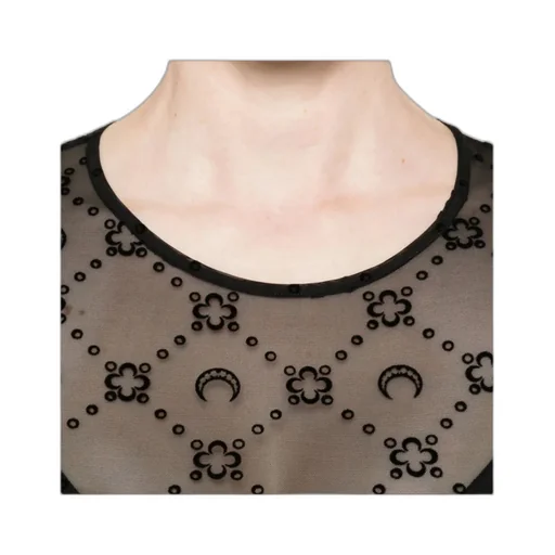 Moon Embellished Long-Sleeved Dress