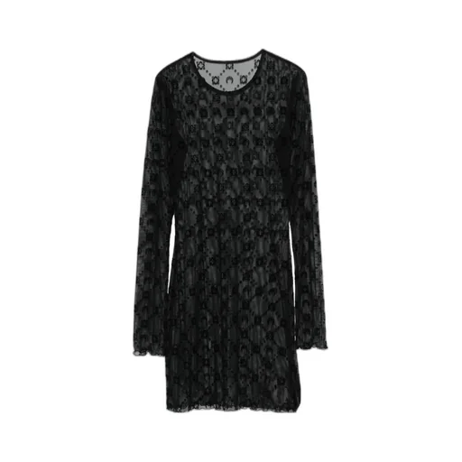 Moon Embellished Long-Sleeved Dress