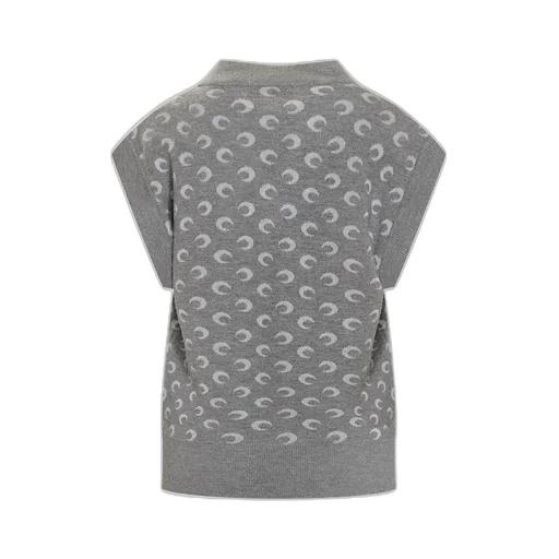 Jacquard V-Neck Knitted Vest