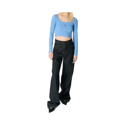 Moon-Logo Round-Neck Top