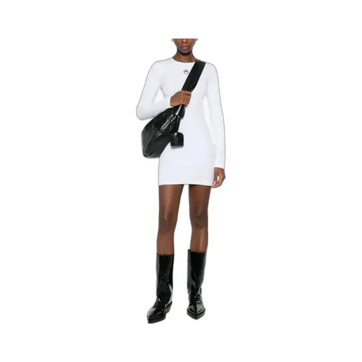 Logo Ribbed Jersey Mini Dress