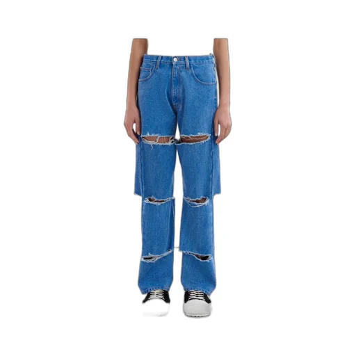 Logo-Patch Cut-Out Detailed Jeans