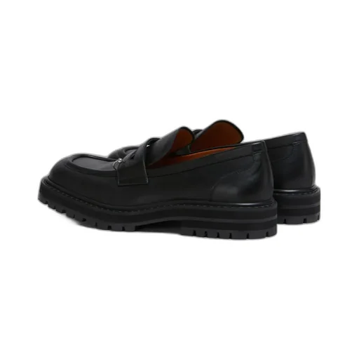 Ring Embellishment Square Toe Loafers