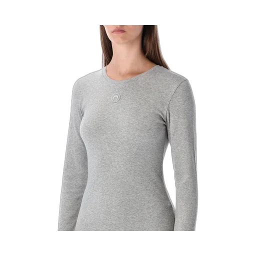Logo Ribbed Jersey Mini Dress