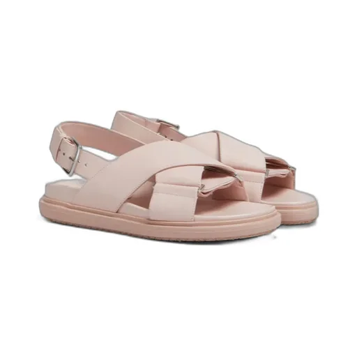 Logo Embossed Buckled Sandals