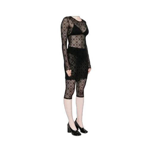 Moon Embellished Long-Sleeved Dress