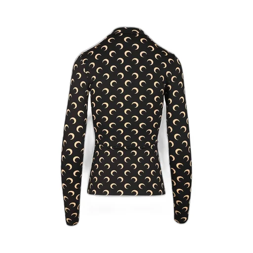 Printed High-Neck T-Shirt