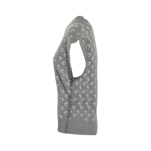 Moon-Jacquard V-Neck Vest