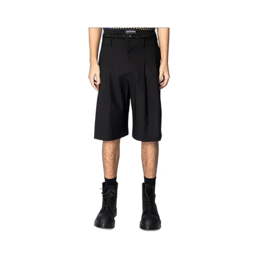 Wide-Leg Twill Shorts