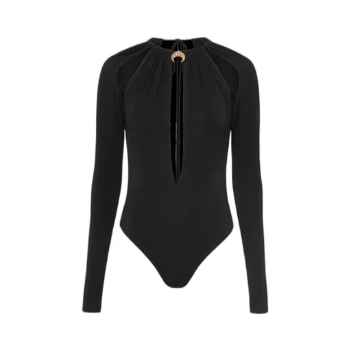 Keyhole Detailed Long-Sleeved Bodysuit