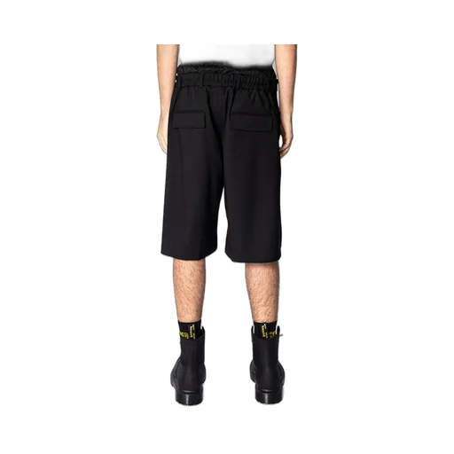Wide-Leg Twill Shorts
