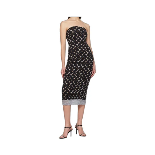 Crescent Moon Jersey Midi Dress