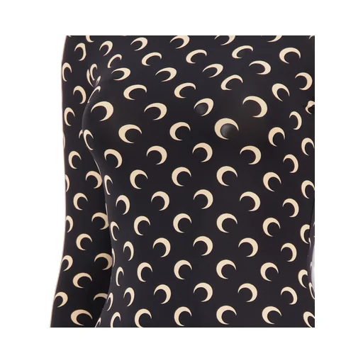 Crescent-Print Long-Sleeve Jumpsuit