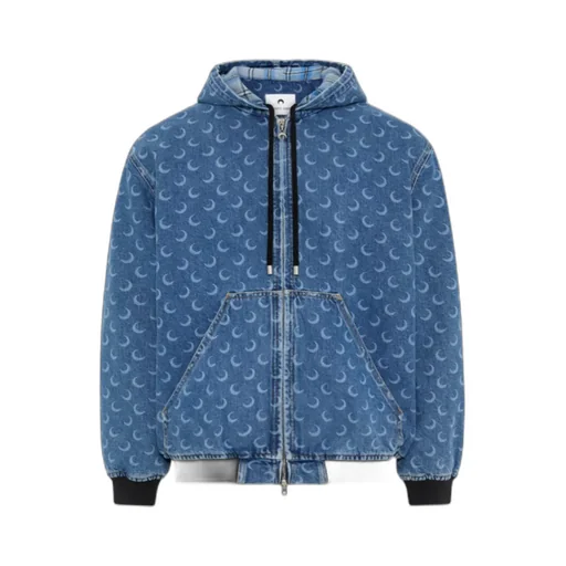 Moon Laser Wash Denim Padded Jacket