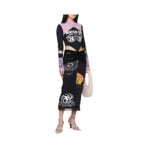 Regenerated T-Shirts & Lace Midi Dress