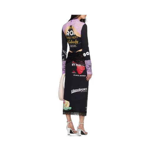 Regenerated T-Shirts & Lace Midi Dress
