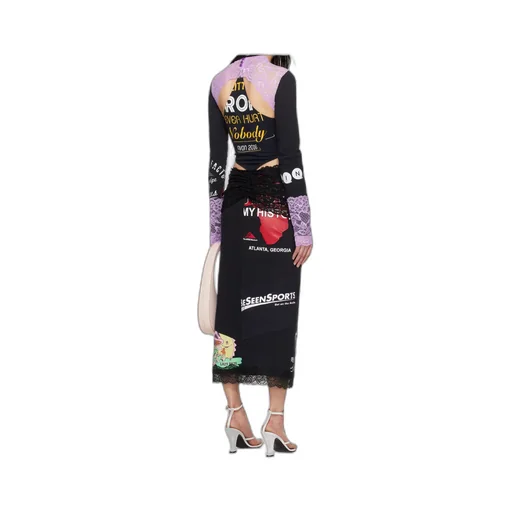 Regenerated T-Shirts & Lace Midi Dress
