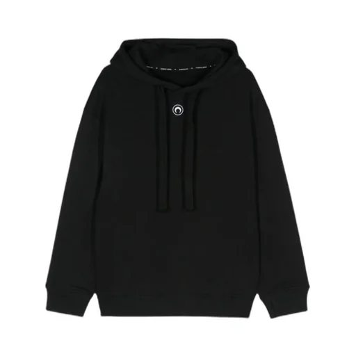 Logo Embroidered Drawstring Hoodie