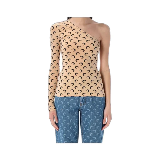 Recycled Moon Jersey Second Skin Asymmetric Top
