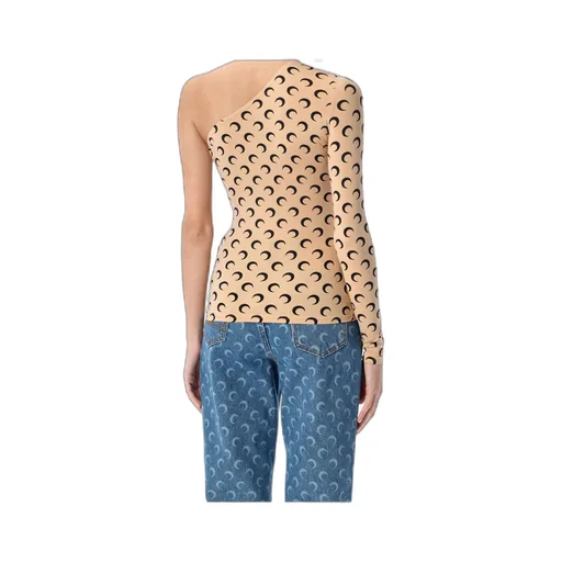 Recycled Moon Jersey Second Skin Asymmetric Top