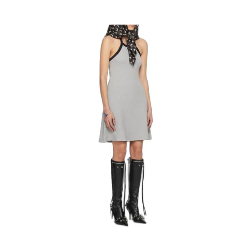 Moon Embroidered Halter-Neck Dress