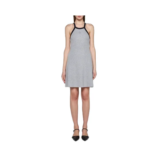 Moon Embroidered Halter-Neck Dress