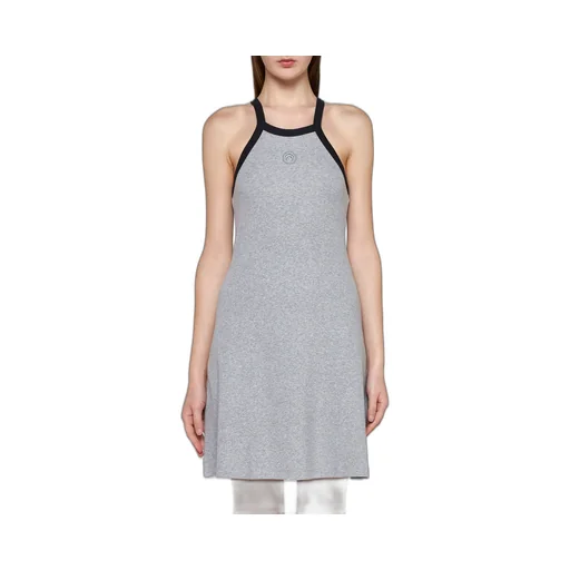 Moon Embroidered Halter-Neck Dress