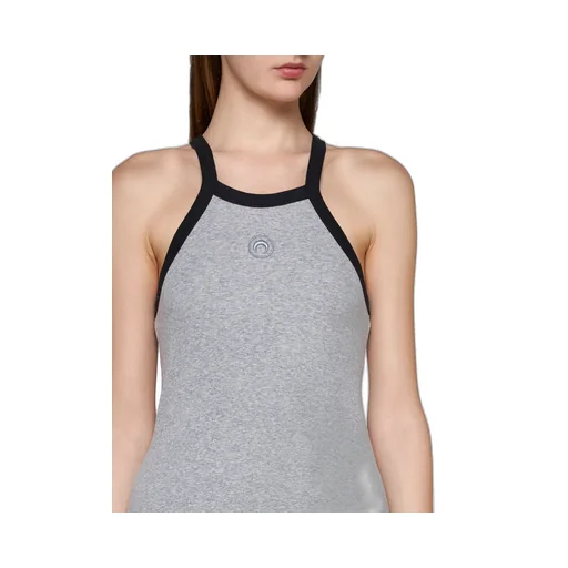 Moon Embroidered Halter-Neck Dress