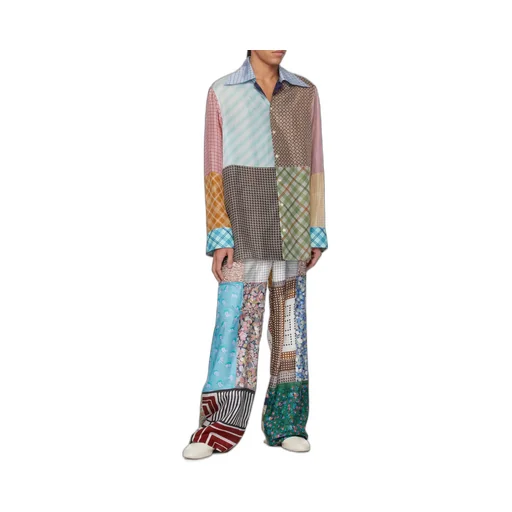 Regenerated Silk-Scarves Trousers
