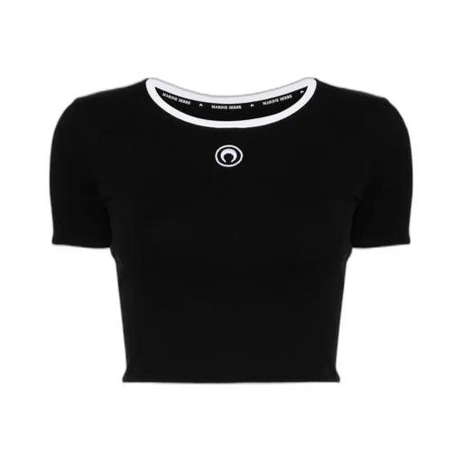 Moon Logo Jersey Cropped Top