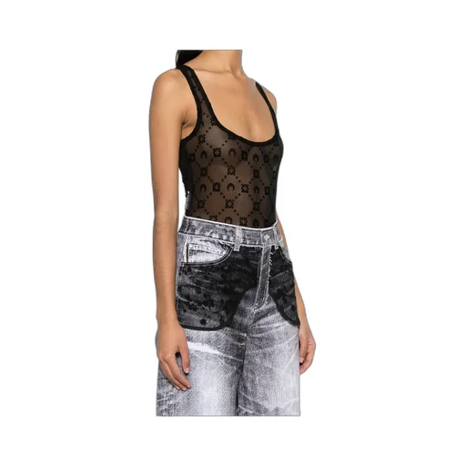 Square Neck Mesh Bodysuit