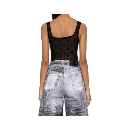 Square Neck Mesh Bodysuit