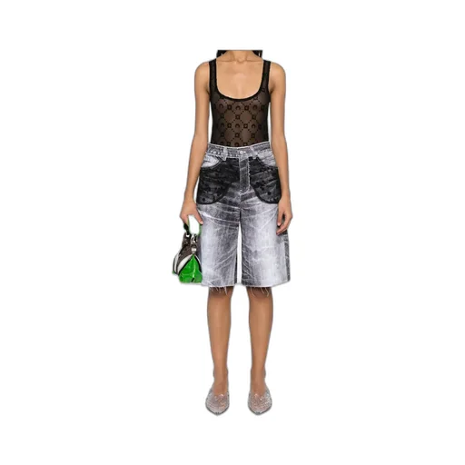Square Neck Mesh Bodysuit