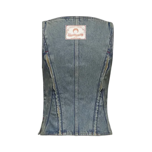 Moon Denim Bustier Top