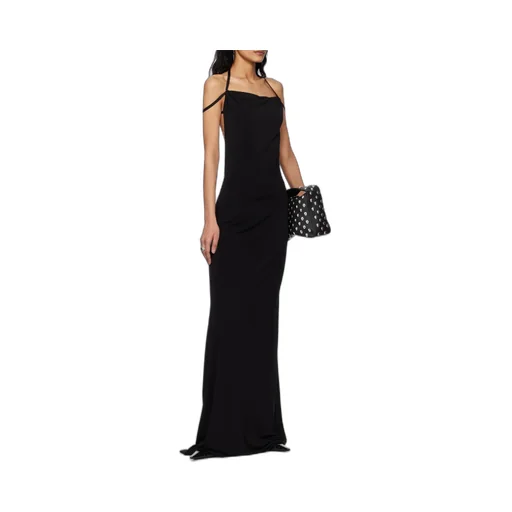 Draped Jersey Cowl Neck Dress