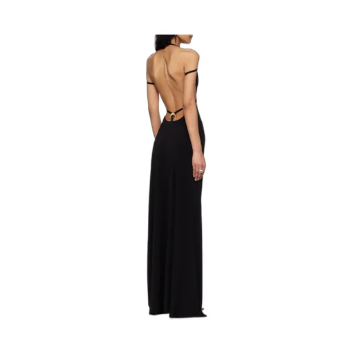 Draped Jersey Cowl Neck Dress