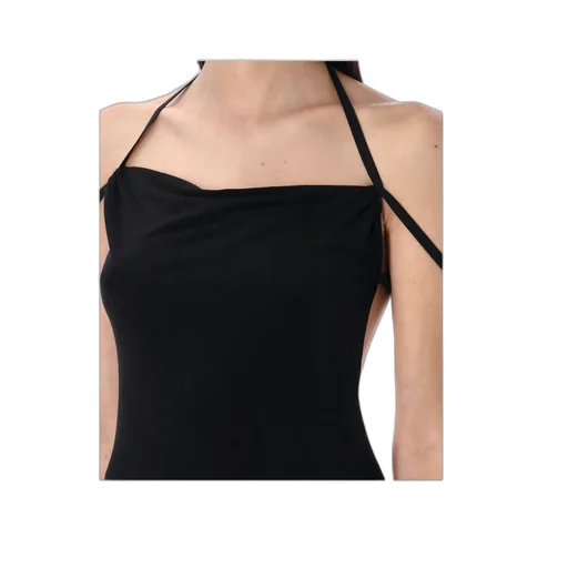 Draped Jersey Cowl Neck Dress