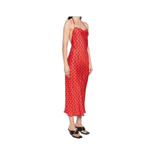 Moon-Print Square Neck Maxi Dress