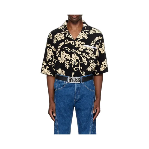 Patterned Jacquard Terry Cloth Shirt
