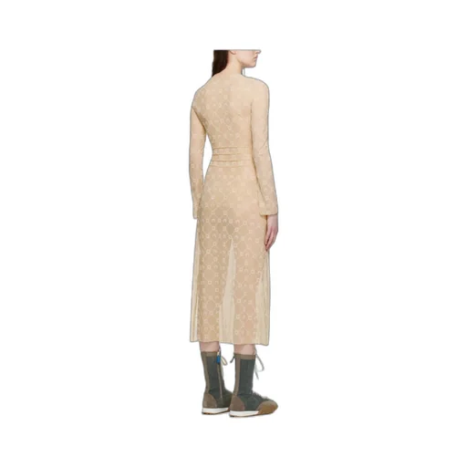 Moonogram Logo Long-Sleeved Dress