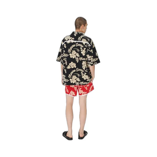 Patterned Jacquard Terry Cloth Shirt