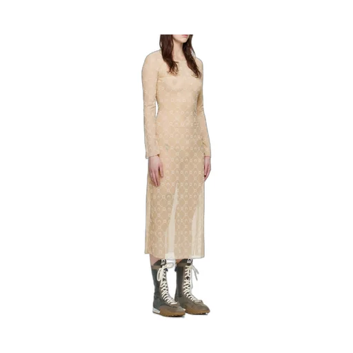 Moonogram Logo Long-Sleeved Dress